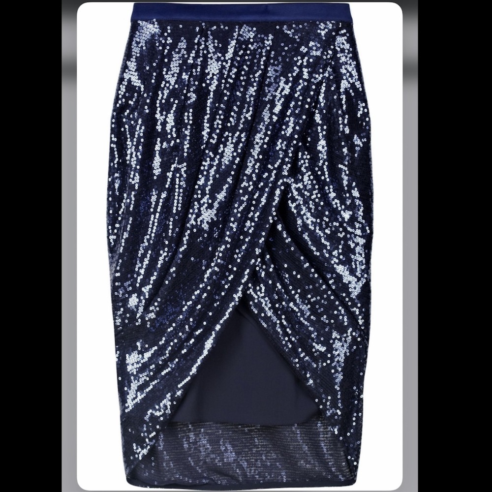 Alexander Wang sequin navy skirt - Picture 2 of 7